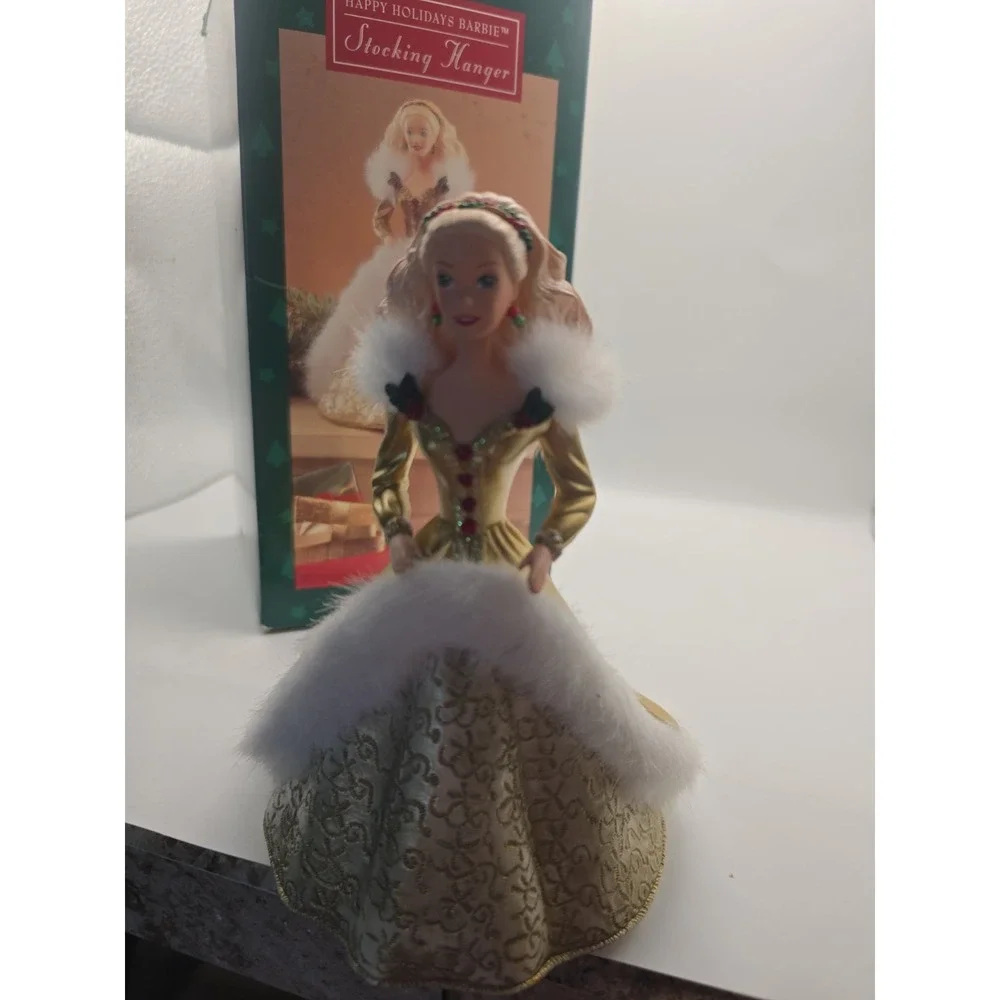 Hallmark Happy Holidays Barbie 1995 Stocking Hanger